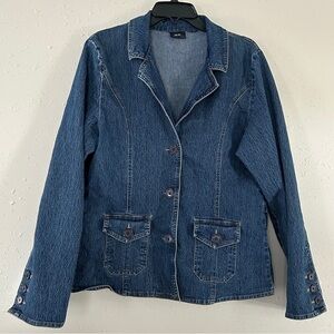 Vintage Bailey’s Point Denim Jacket 90s Y2K Casual Comfy Large XL